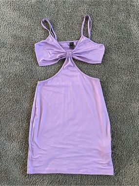 Lavender Cutout Mini Dress